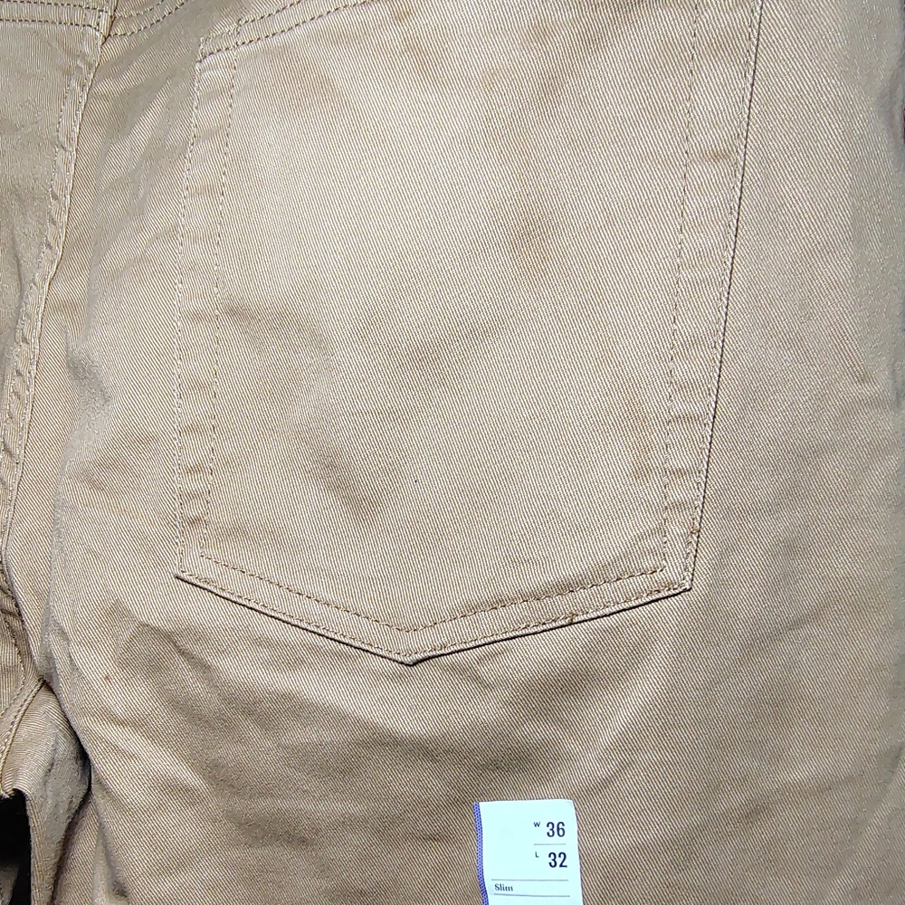 Goodfellow & Co Slim Fit Chino Pants 36x32 Tan NWOT - Picture 6 of 10
